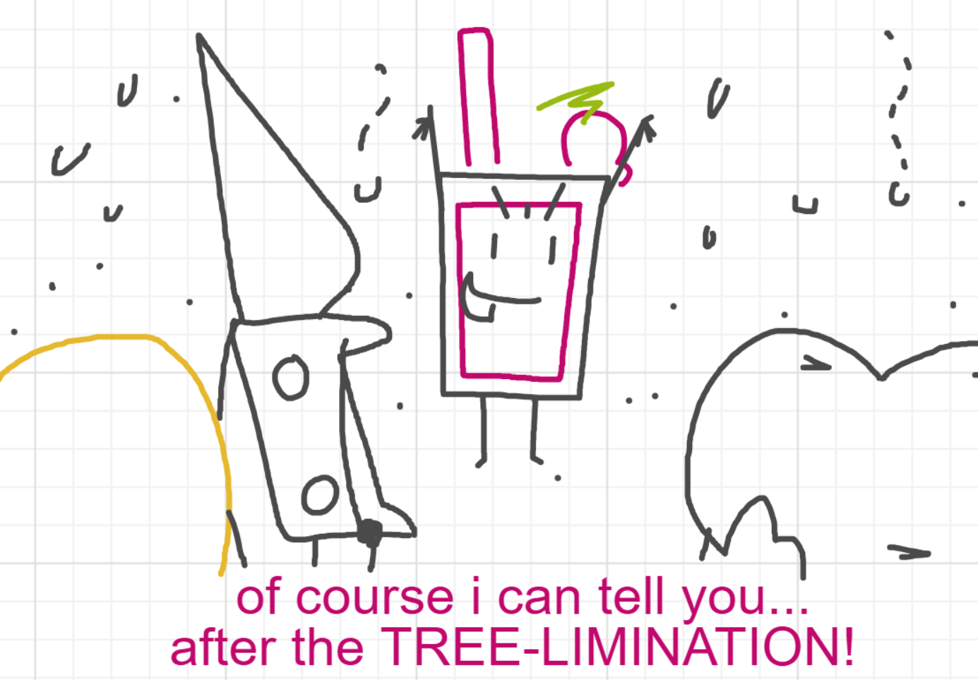 A panel from I've Been Everywhere, Man, episode nine of the Board Boards object show by Furretwalk/WalkingFurret.